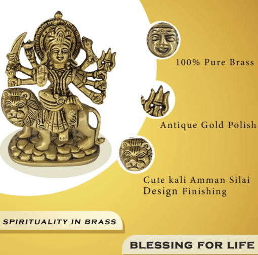 Brass Kali Amman Silai - Image 2